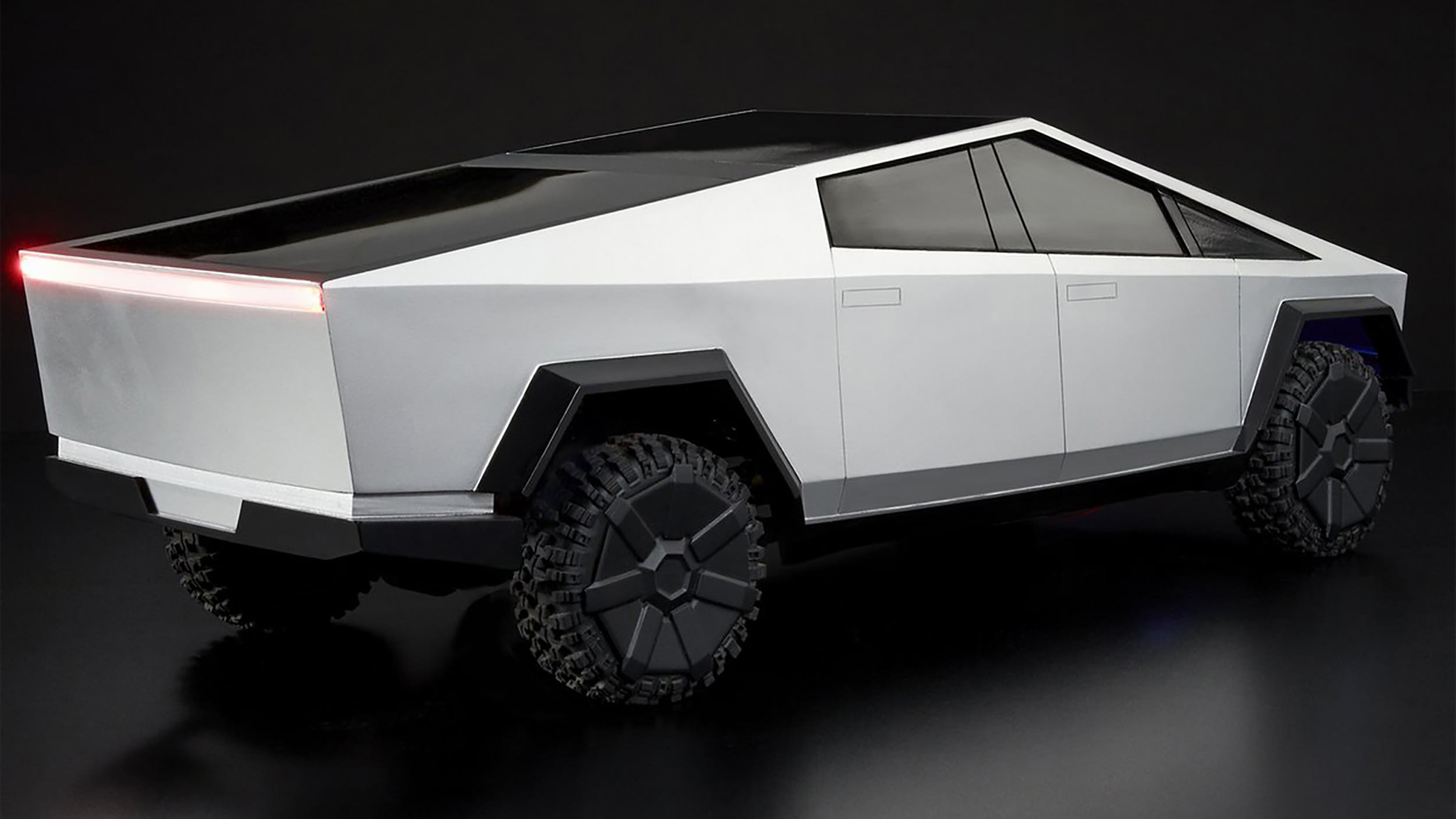 Hot Wheels RC Tesla Cybertruck comes with a broken-glass